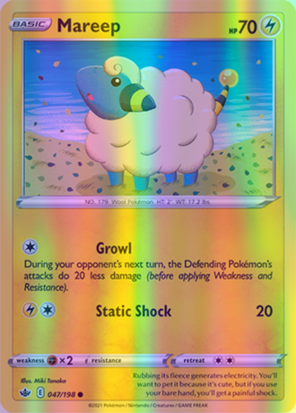 Mareep - 047/198 (SWSH06) Common - Near Mint Reverse Holofoil