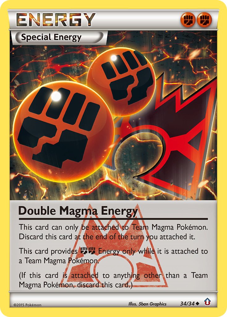 Double Magma Energy - 034/034 (DCR) Uncommon - Near Mint