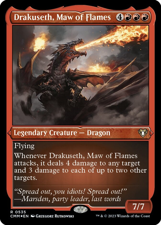 Drakuseth, Maw of Flames [#0535 Etched Foil] (CMM-R)