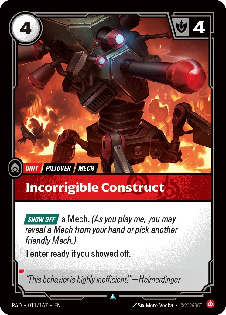 Incorrigible Construct - 011/167 (RAD) Uncommon