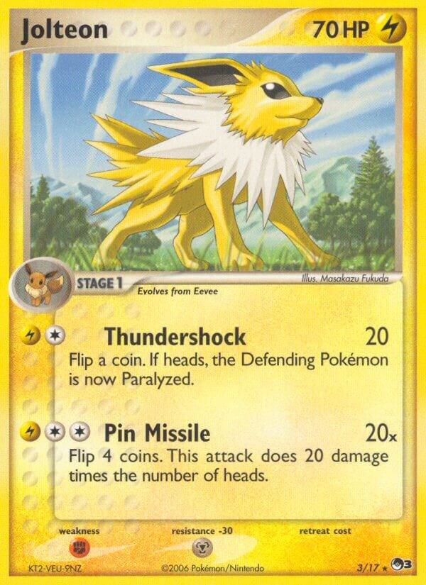 Jolteon - 3/17 (POP) Rare Holofoil - Heavy Play