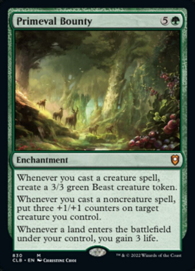 Primeval Bounty [#830 Commander Decks] (CLB-M)