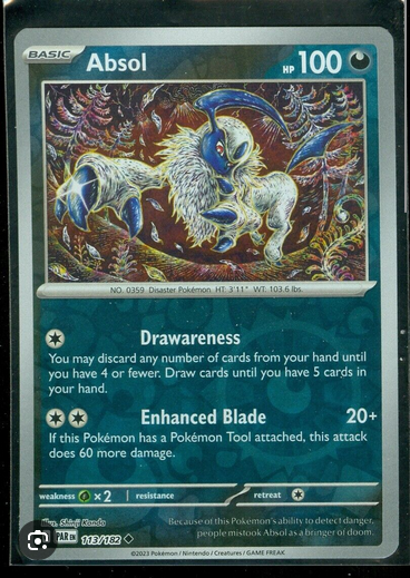 Absol - 113/182 (PAR) Uncommon - Near Mint Reverse Holofoil