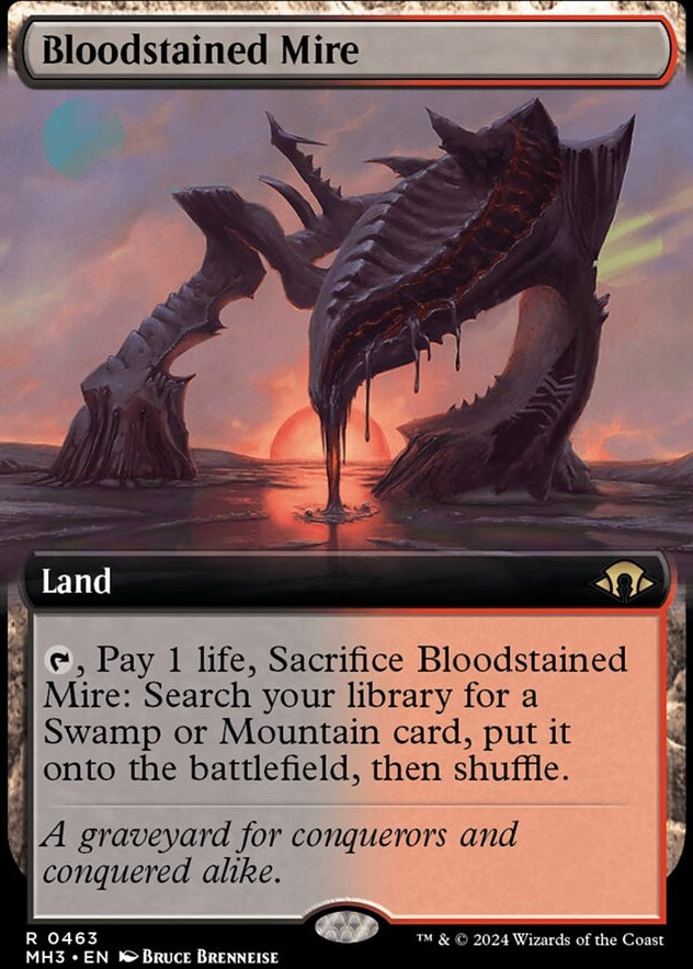 Bloodstained Mire #0463 Extended Art (MH3-R-FOIL)