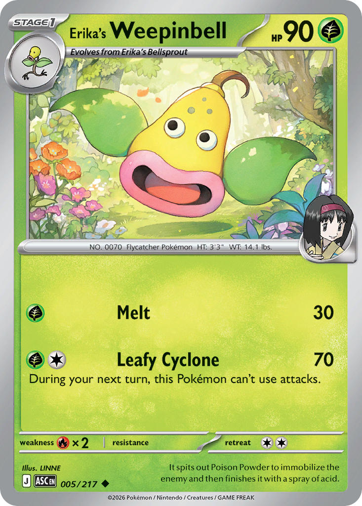 Erika's Weepinbell - 005/217 (ASC) Uncommon