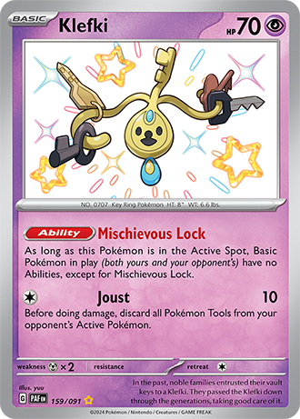 Klefki - 159/091 (PAF) Secret Rare - Near Mint Holofoil