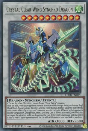 Crystal Clear Wing Synchro Dragon (LED8-EN005) 1st Edition
