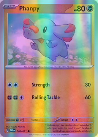 Phanpy - 048/091 (PAF) Common - Near Mint Reverse Holofoil