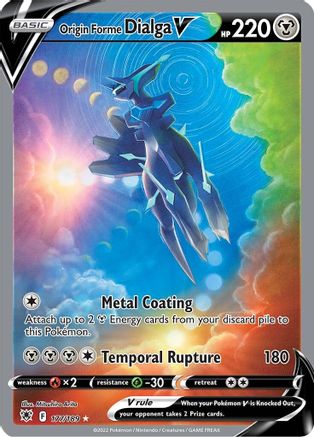 Origin Forme Dialga V (Alternate Full Art) - 177/189 (SWSH10) Ultra Rare - Near Mint Holofoil