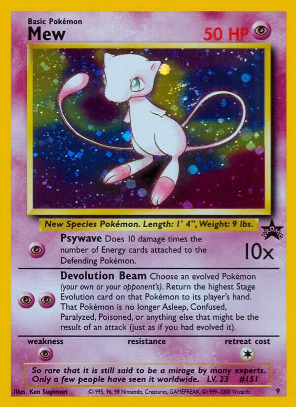 Mew - 9 (PR) WoTC Promo - Damaged Holofoil