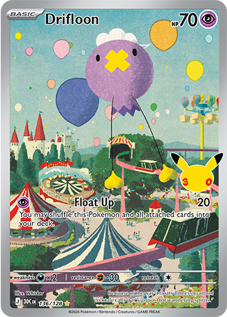 Drifloon - 136/128 (30C) Illustration Rare