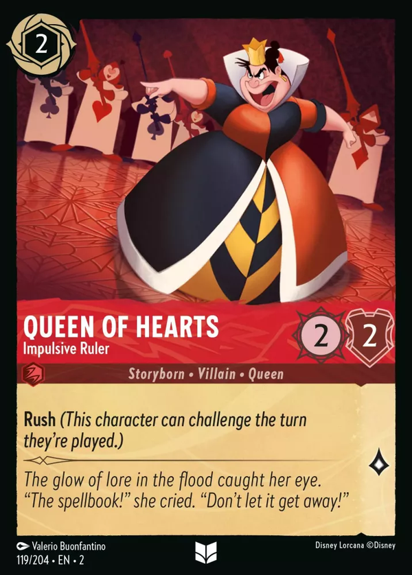 Queen of Hearts - Impulsive Ruler (Rise of the Floodborn 119/204) Uncommon - Near Mint