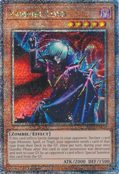 Vampire Lord (RA03-EN128) Quarter Century Secret Rare - Near Mint 1st Edition
