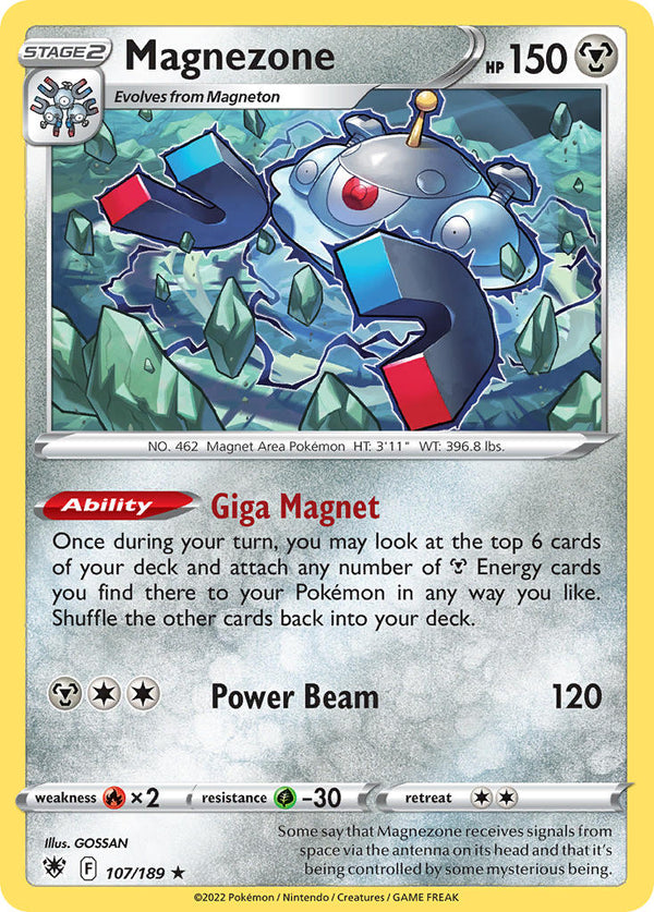 Magnezone - 107/189 (SWSH10) Holo Rare - Near Mint Holofoil