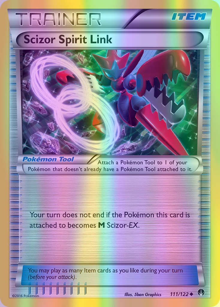 Scizor Spirit Link - 111/122 (BKP) Uncommon - Near Mint Reverse Holofoil