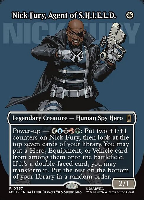 Nick Fury, Agent of S.H.I.E.L.D. [ #0357 Borderless Logo ] (MSH-R)