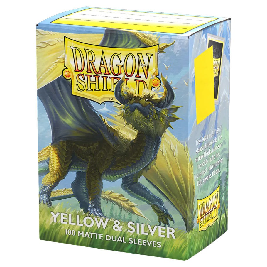 Dragon Shield: Standard - Dual Matte: Yellow & Silver 100 Count