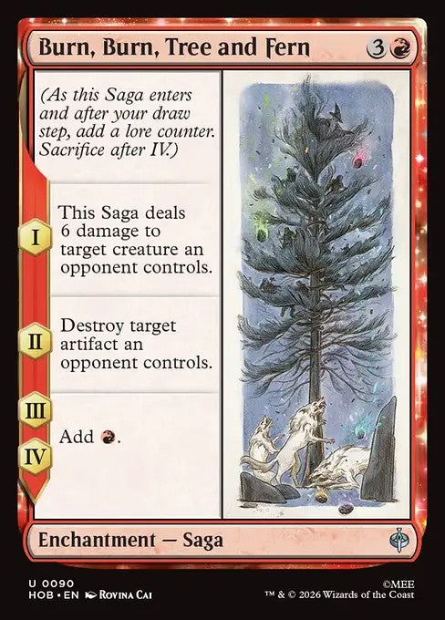 Burn, Burn, Tree and Fern [ #0090 ] (HOB-U)