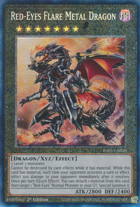 Red-Eyes Flare Metal Dragon (RA01-EN038) Prismatic Collector’s Rare - Near Mint 1st Edition