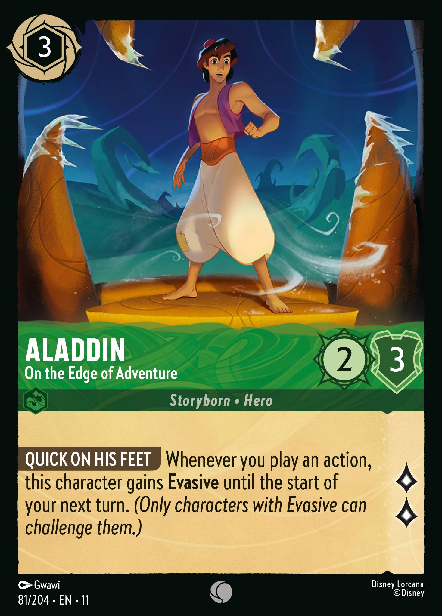 Aladdin - On the Edge of Adventure (081/204 - Winterspell)  Common