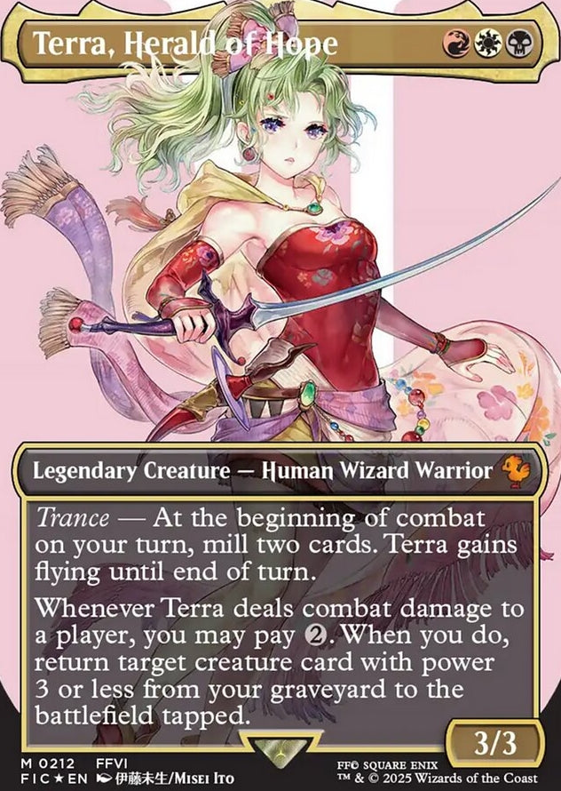 Terra, Herald of Hope [ #0212 Borderless Surge Foil] (FIC-M)