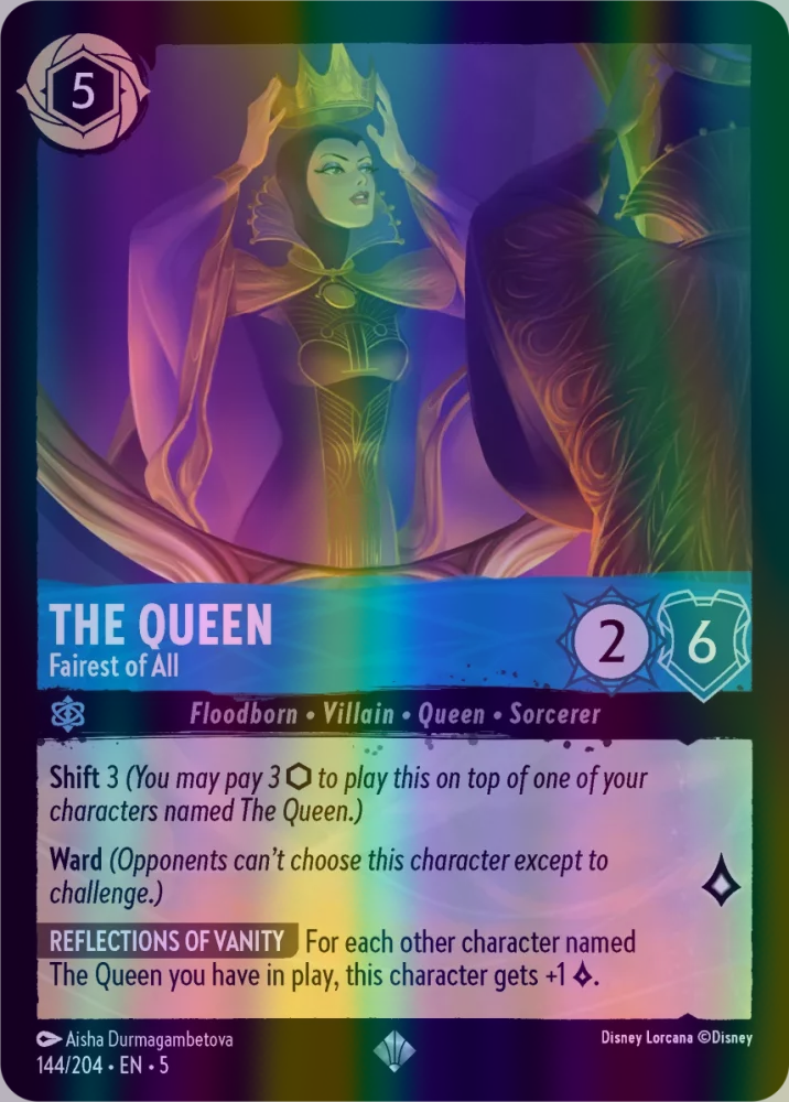 The Queen - Fairest of All (Shimmering Skies 144/204) Super Rare - Near Mint Cold Foil