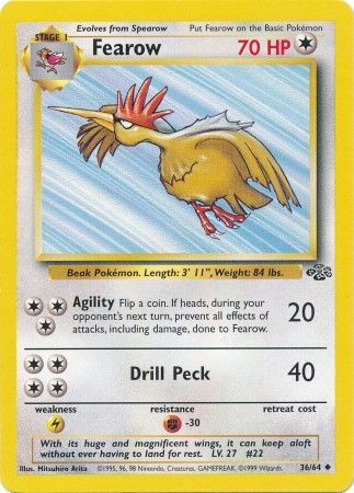 Fearow - 36/64 (JU) Uncommon - Near Mint Unlimited