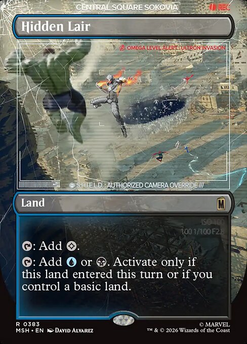 Hidden Lair [ #0383 Borderless Dual Lands ] (MSH-R)