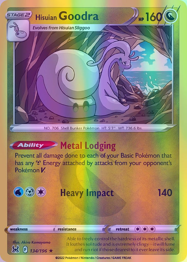 Hisuian Goodra - 134/196 (SWSH11) Holo Rare - Near Mint Reverse Holofoil