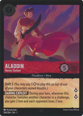 Aladdin - Heroic Outlaw (The First Chapter 104/204) Super Rare - Near Mint Cold Foil