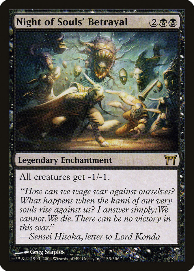 Night of Souls' Betrayal (CHK-R-FOIL) Light Play