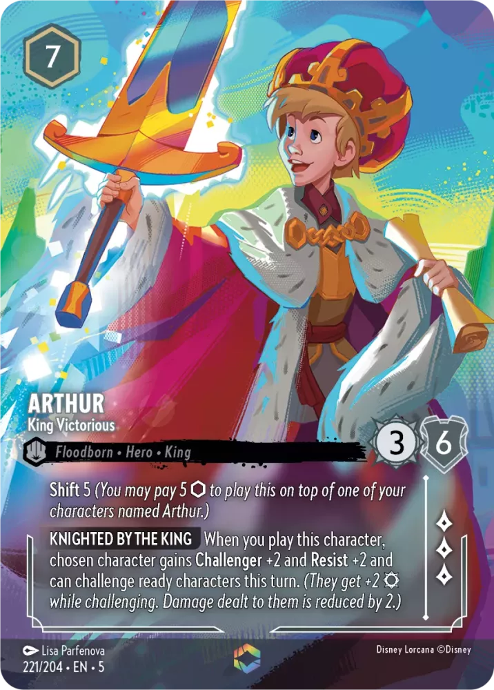 Arthur - King Victorious  (Shimmering Skies 221/204) Enchanted - Near Mint Holofoil