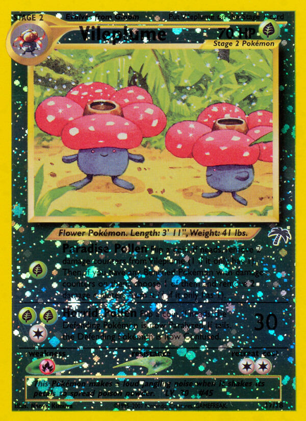 Vileplume - 17/18 (SI) Promo - Light Play Reverse Holofoil