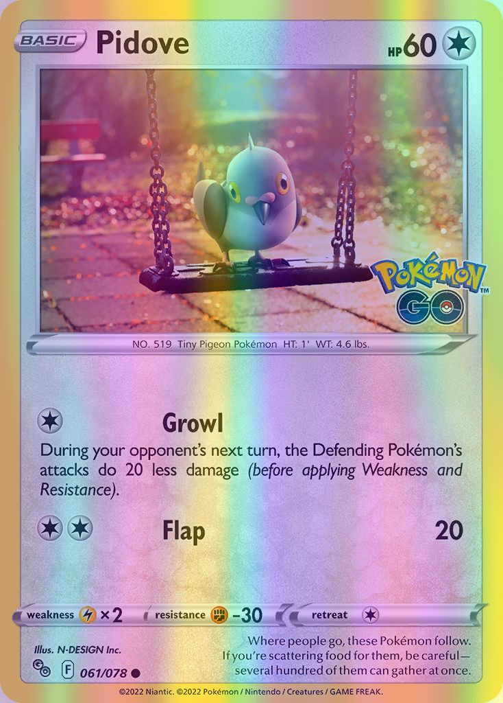 Pidove - 061/078 (PGO) Common - Near Mint Reverse Holofoil