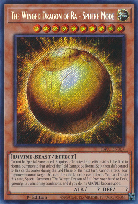 The Winged Dragon of Ra - Sphere Mode (RA01-EN007) Secret Rare - Near Mint 1st Edition