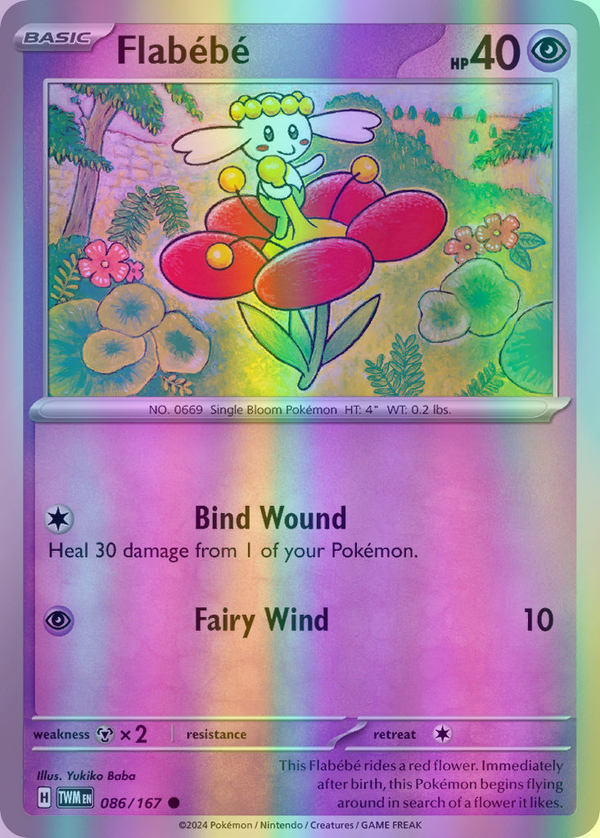 Flabebe - 086/167 (TWM) Common - Near Mint Reverse Holofoil