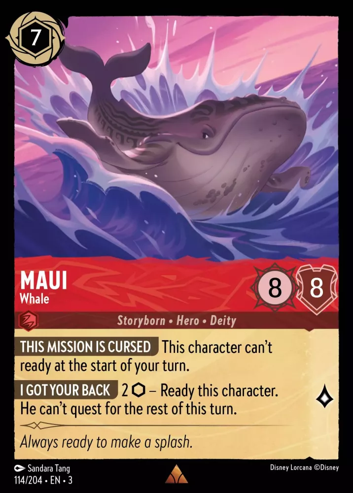 Maui - Whale (Into the Inklands 114//204) Rare - Near Mint