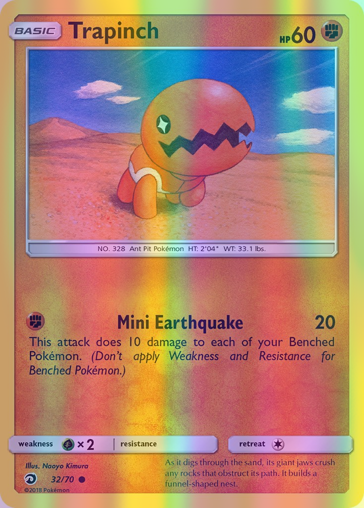 Trapinch - 32/70 (DRM) Common - Near Mint Reverse Holofoil