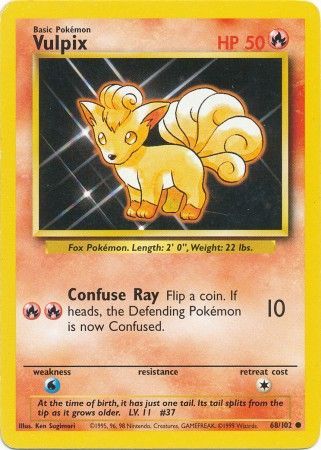 Vulpix - 068/102 (BS) Common - Near Mint