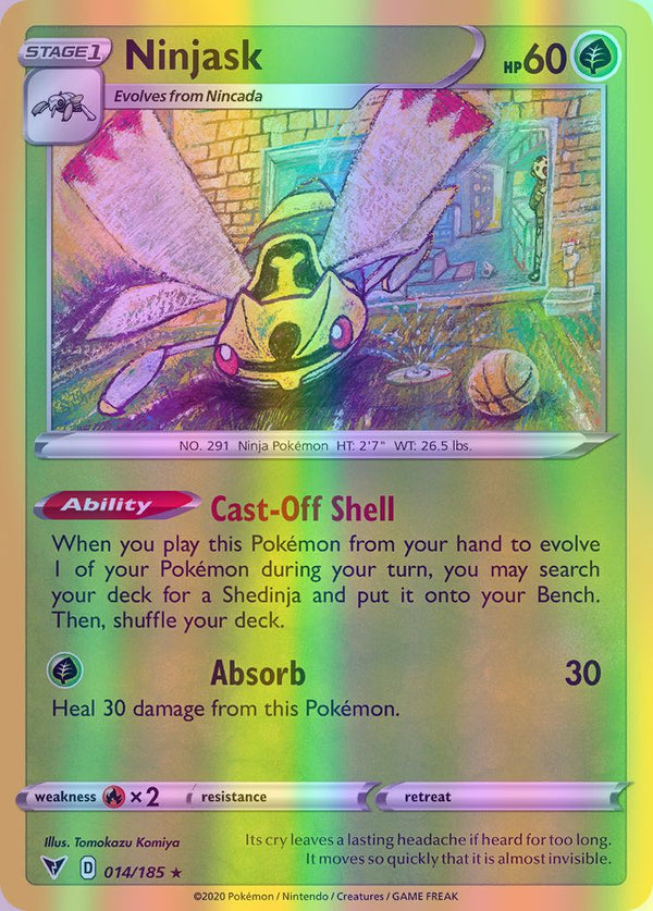 Ninjask - 014/185 (SWSH04) Rare - Near Mint Reverse Holofoil