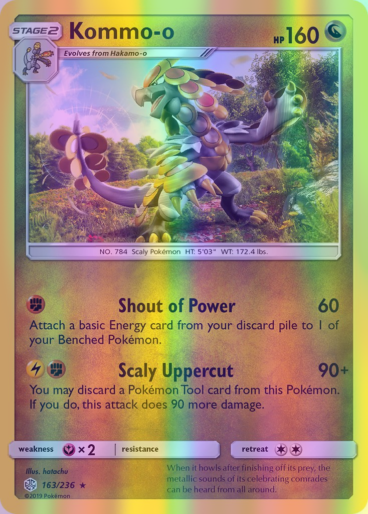 Kommo-o - 163/236 (CEC) Holo Rare - Near Mint Reverse Holofoil