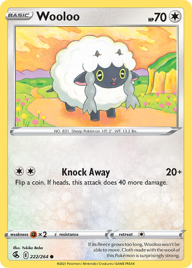 Wooloo  - 222/264 (SWSH08) Common - Near Mint