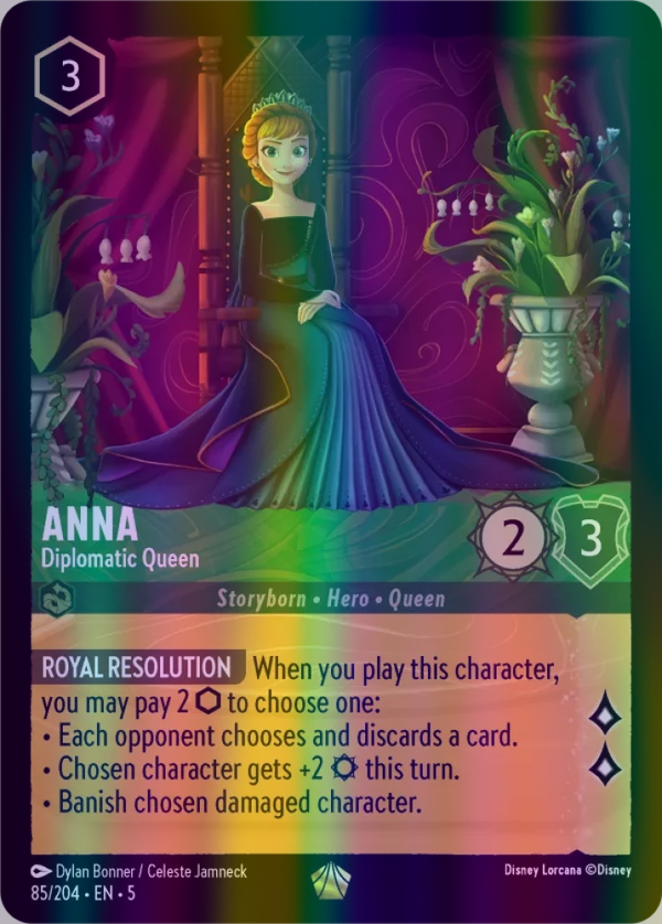 Anna - Diplomatic Queen (Shimmering Skies 085/204) Legendary - Near Mint Cold Foil