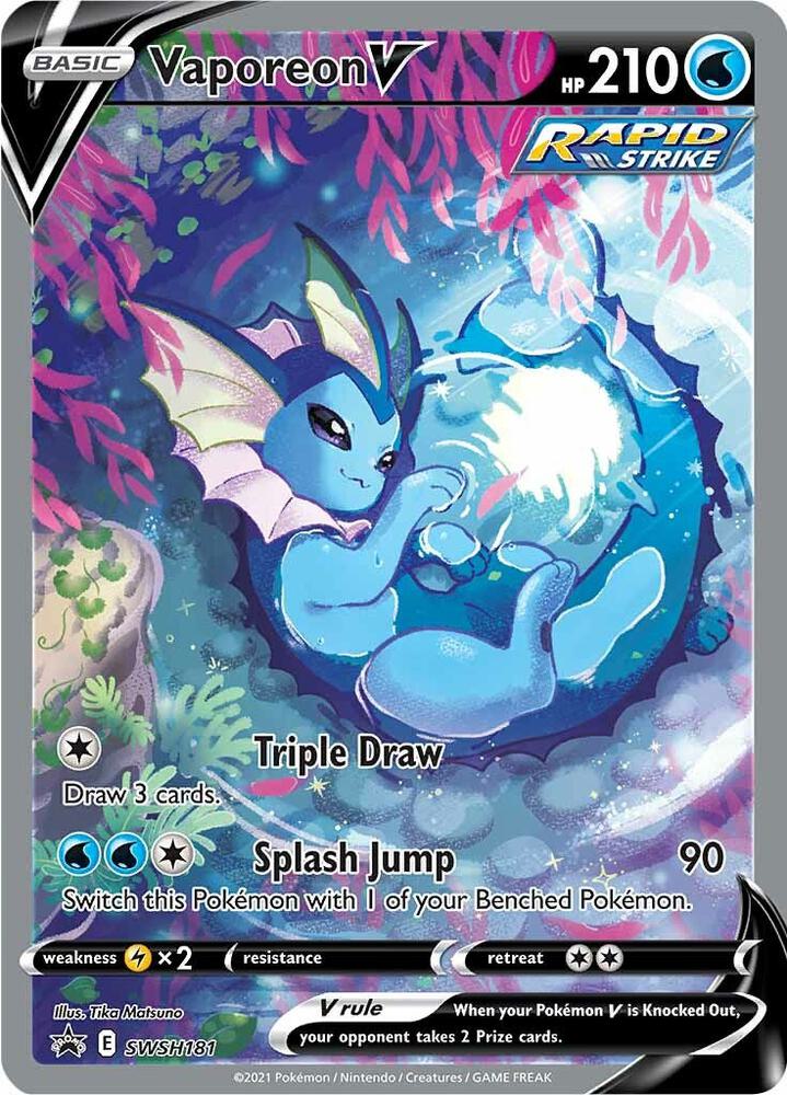 Vaporeon V - SWSH181 (SWSH:PR) Promo - Light Play Holofoil