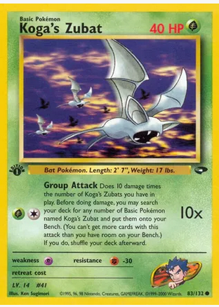 Koga's Zubat (83/132) 1st Edition