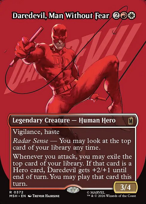 Daredevil, Man Without Fear [ #0372 Borderless Logo ] (MSH-R)