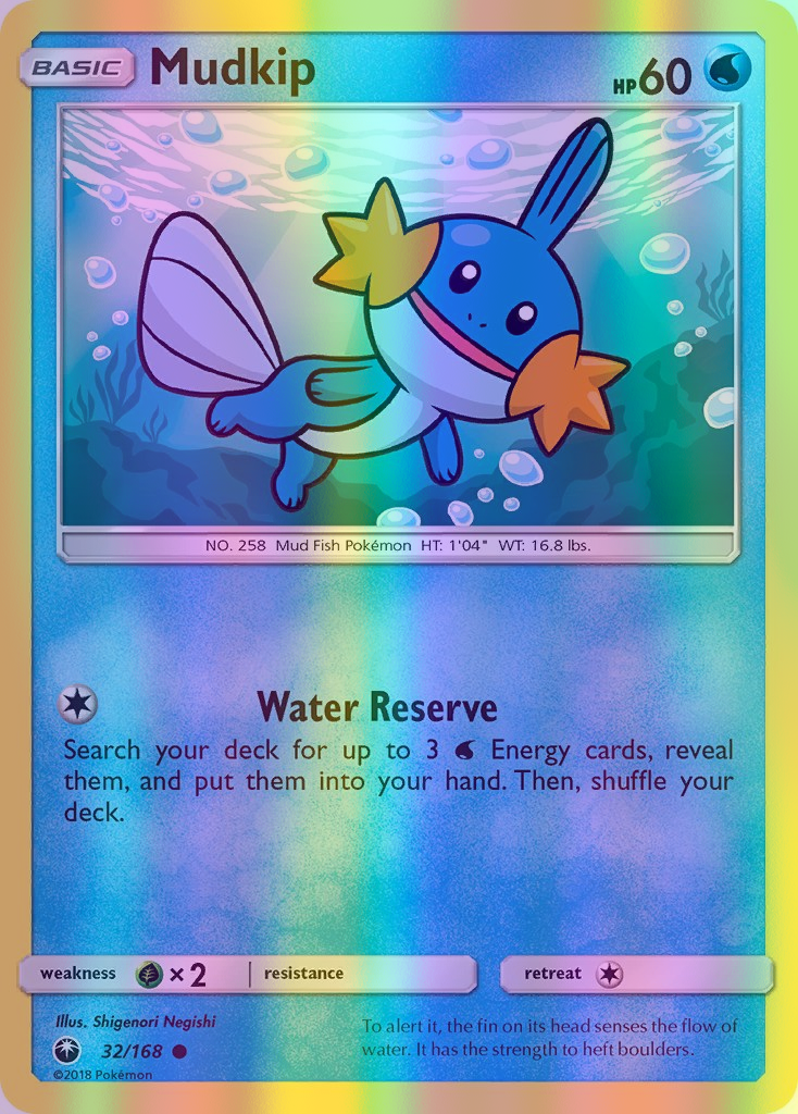 Mudkip - 032/168 (CES) Common - Near Mint Reverse Holofoil