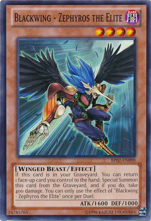 Blackwing - Zephyros the Elite (Mosaic Rare) (BP02-EN098) Mosaic Rare - Near Mint Unlimited