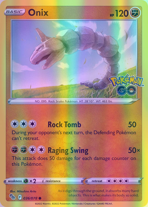 Onix - 036/078 (PGO) Common - Near Mint Reverse Holofoil