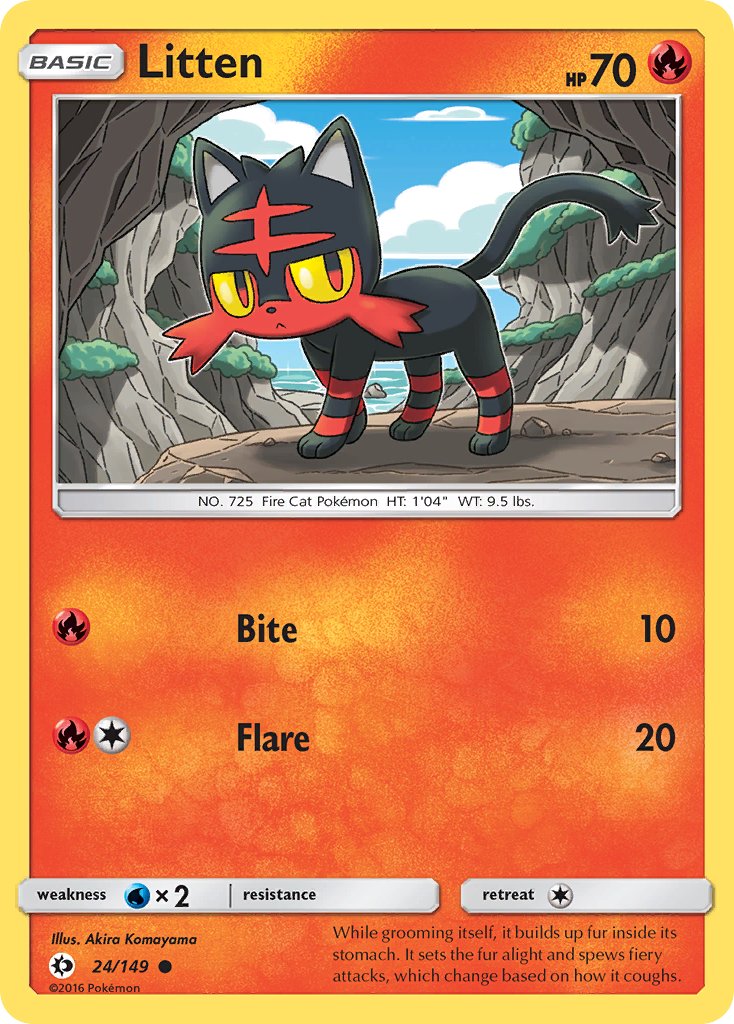 Litten - 024/149 (SM01) Common - Near Mint